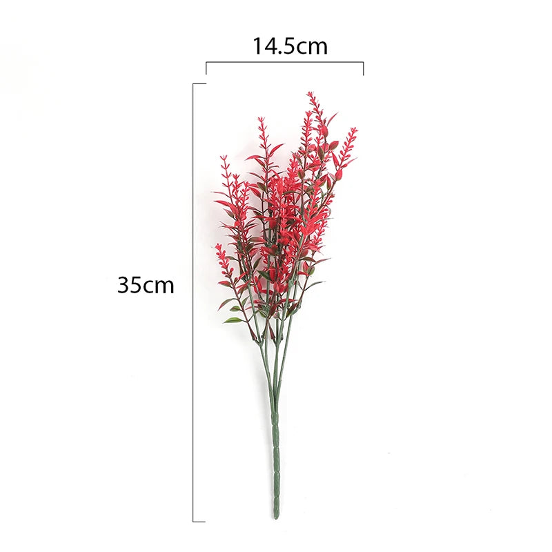 35cm Artificial Flower Plastic Lavender Fake Plant Wedding Home Garden Decoration
