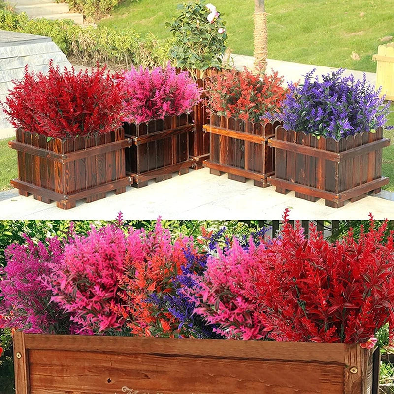 35cm Artificial Flower Plastic Lavender Fake Plant Wedding Home Garden Decoration