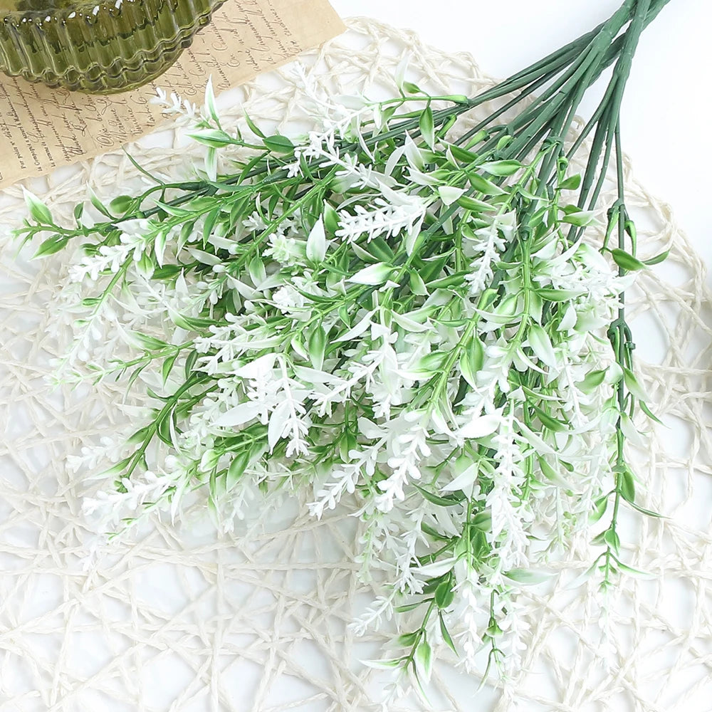 35cm Artificial Flower Plastic Lavender Fake Plant Wedding Home Garden Decoration