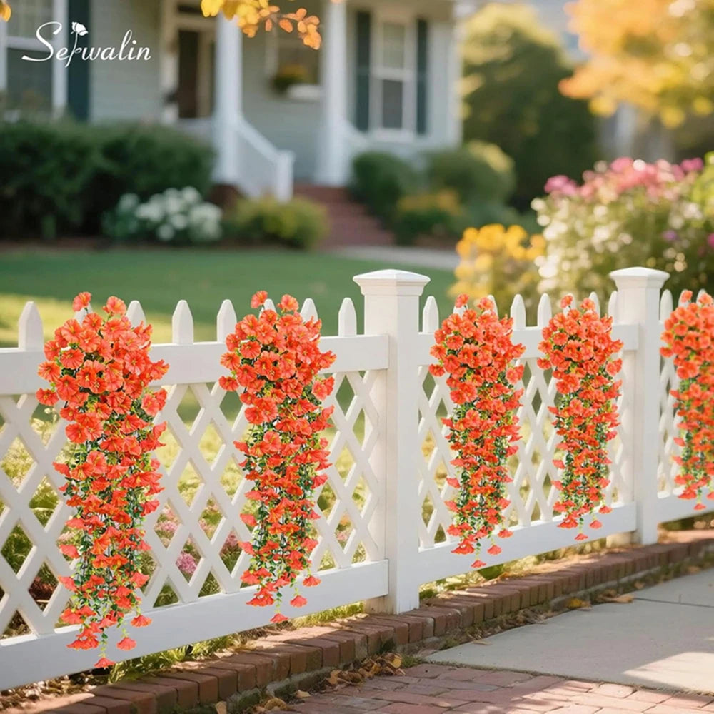 Artificial Flowers Vine Morning Glory Wedding Home Bedroom Table Festival Decoration
